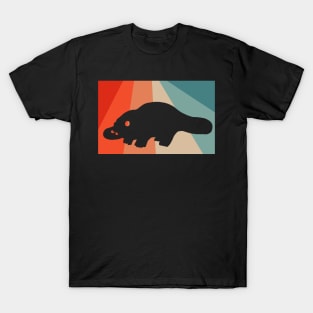 Vintage platypus retro design sleep motif animal T-Shirt